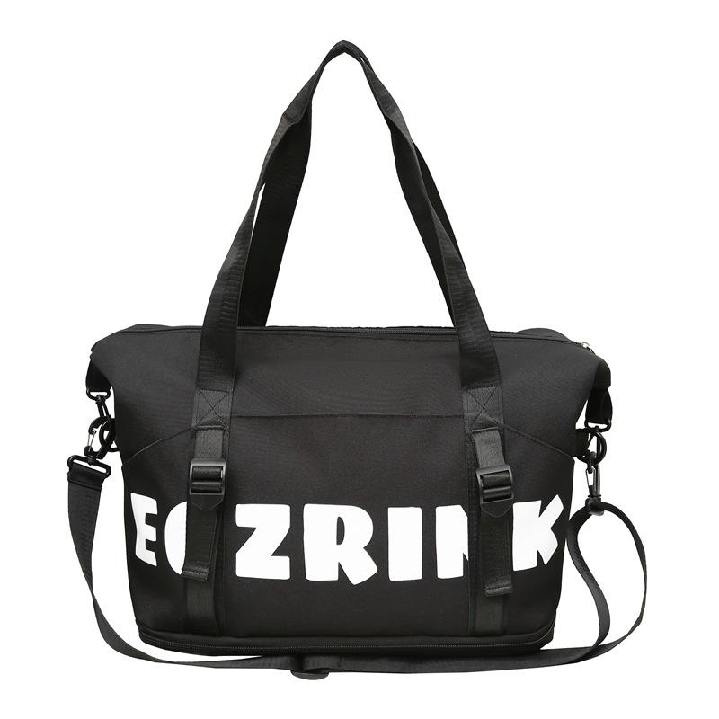 

Couple models can be expanded for short-distance outing, large-capacity contrasting portable travel bag, wet and dry separation sports fitness bag чорний