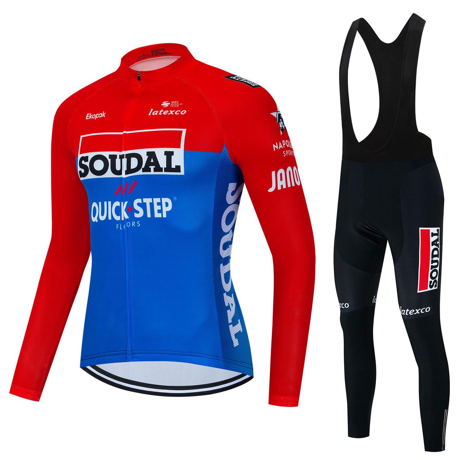 

Quick Step Long Sleeve Cycling Suit Men s Mountain Bike Road Cycling Sportswear 2026 Autumn Breathable Cycling Suit Suit XS