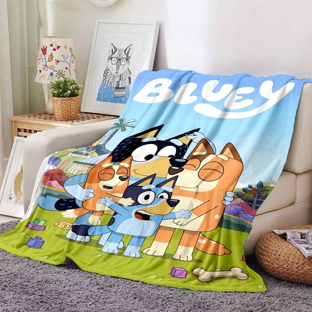 Decke mit Bluey-Motiv - Perfekt für Sofa, Bett, Reisen & Outdoor | Maschinenwaschbar, Gemütlich & Langlebig.