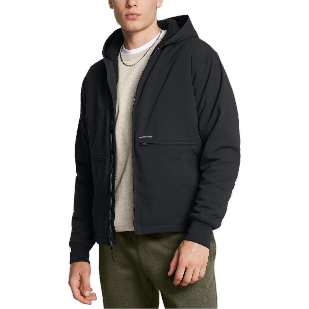 Under Armour Expanse UA Solid Color Casual Long Sleeve Jacket Men Jacket Black 1387568-001