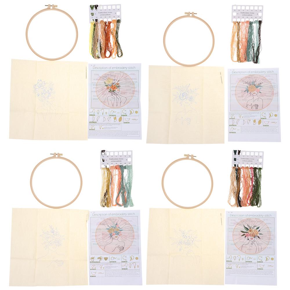 Embroidery for Beginners Canvas Tote Bag Thorn Embroidery DIY Sewing Kit Embroidery Kit Embroidery Skills Craft Lovers