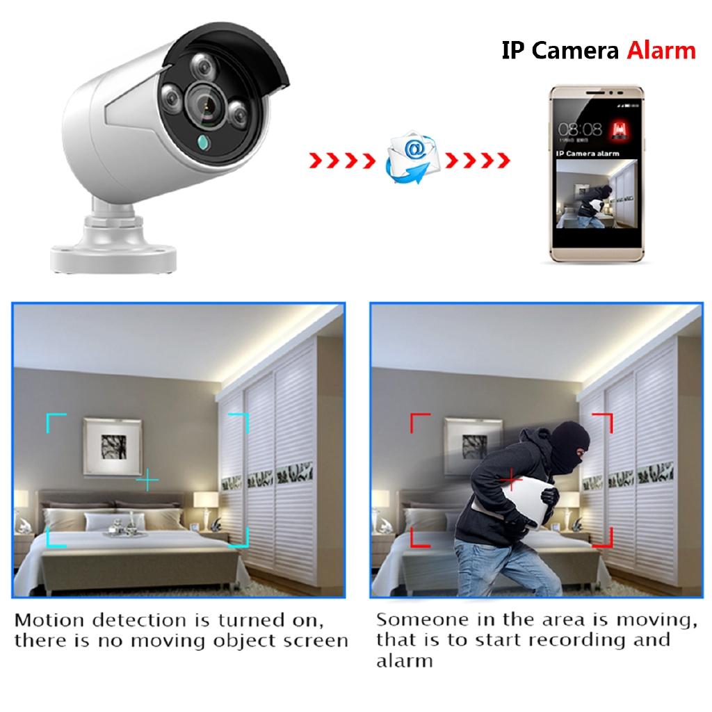 HB624 H.265 4MP 1080P Sicherheits-IP-Kamera PoE ONVIF Wasserdicht IP66 P2P-Videokamera für Innen und Außen Neu