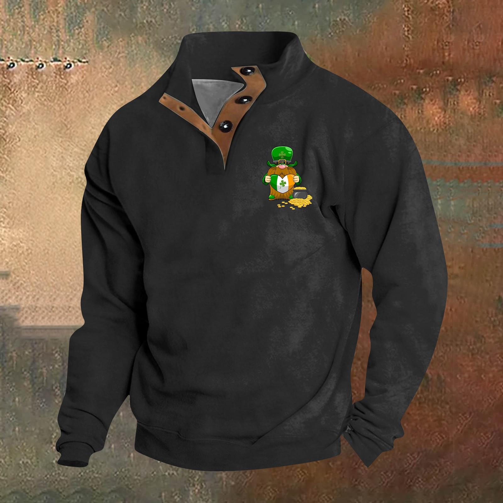 

Мужской круглый вырез с длинным рукавом, пуловер с принтом ко Дню святого Валентина, парная толстовка L чёрный