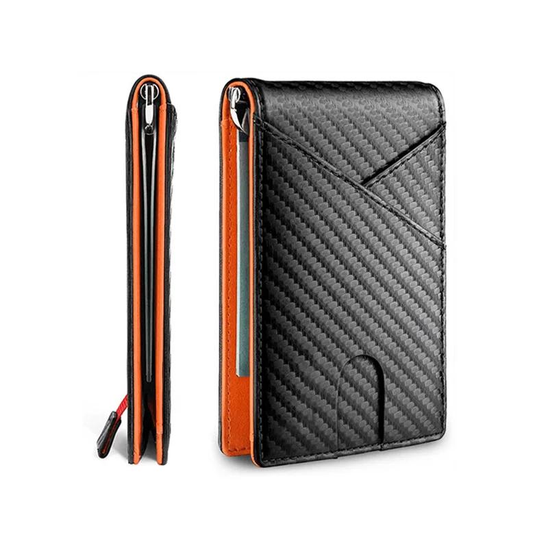 Anti-Rfid Kohlefaser Kartenhalter Herren Geldbörsen Geldklammer Taschen Herren Portemonnaie Schlank Dünn Minimalistisches Portemonnaie Herren Schwarzes Portemonnaie Auswahl