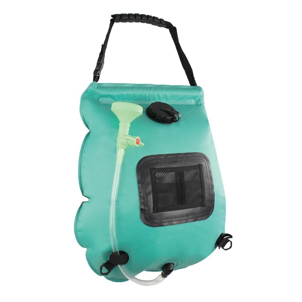 BEPAN 20L Portable Outdoor Solar Shower Bag Camping Hanging Water Heater Bag Beach Hiking Travel Lightweight Leak Proof Multi Purpose