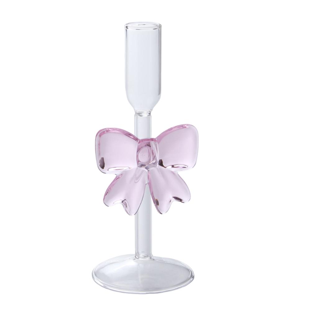 

Non-slip Bow Candle Holder INS Long Candle Candlestick Minimalist High Footed Candlestick Party 18.5cm