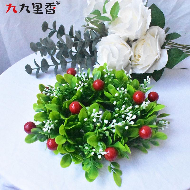 American Mini Simulation Wreath Eucalyptus Wreath Bodhi Fruit Wreath Table Party Decoration Wreath
