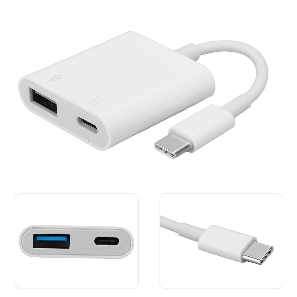 OTG Adapter TypeC To USB3.0 2 In 1 Converter Charging Cable Free Drive Connect Hard Disk Camera Keyboard