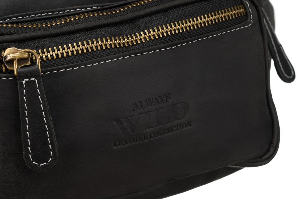 Leather Waist Bag 2506-MH-1908 Black