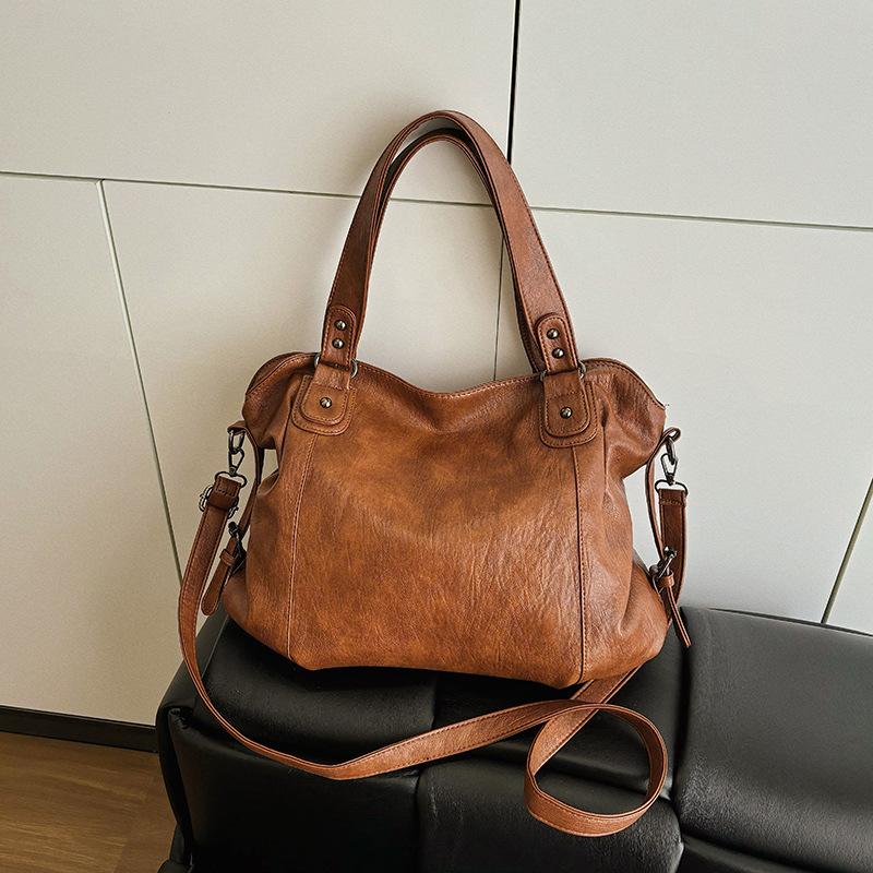 Large Capacity Bag Women's New Versatile Shoulder Messenger Bag Retro Tote Bag Work Commuter Bag