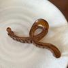 Transparent Plastic Hair Claw Snake Shape Wave Hair Clip Retro Cross Shark Clip  Party
