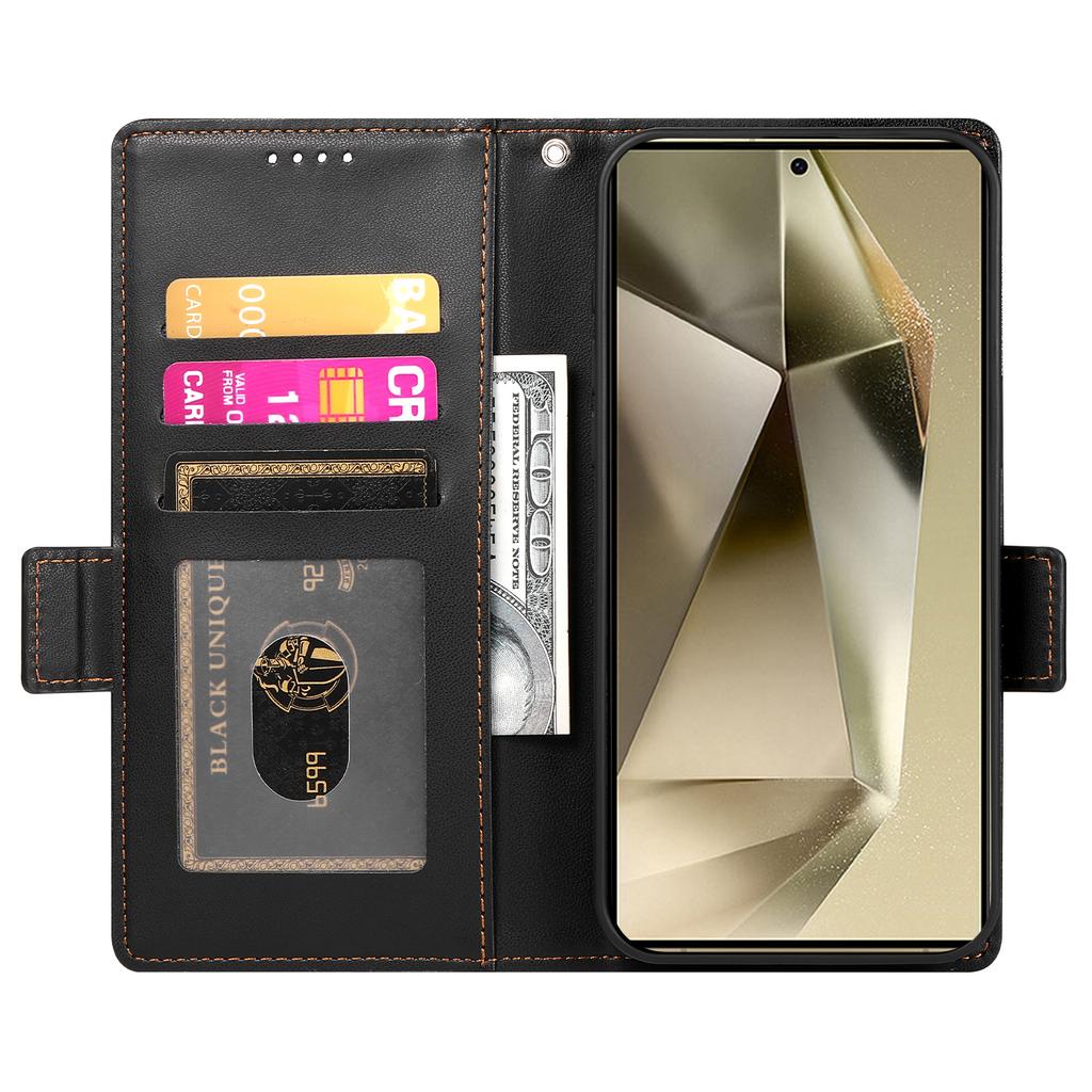 DF-010 For Samsung Galaxy S25 Ultra Stand Case PU Leather Wallet Phone Cover