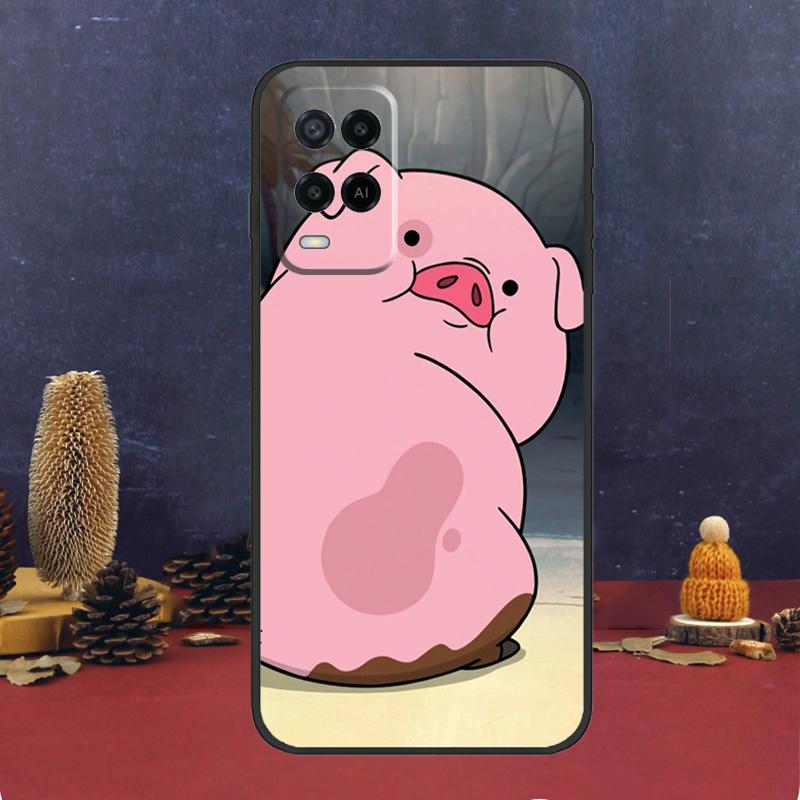 Cartoon Pig Case For Oppo A60 A80 A40 A6 A5 Pro A15 A16 A17 A57 A94 A74 A54 A76 A96 A18 A38 A58 A78 A98