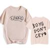 Rels B Flakk Smile T-shirt Boys Don't Cry Letter Graphic Tee-shirt Summer Casual Men/Women Shirt Streetwear Ropa De Mujer