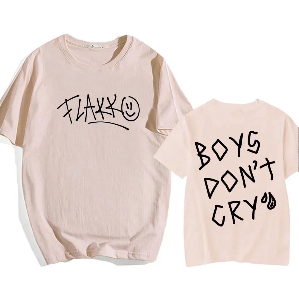 Rels B Flakk Smile T-shirt Boys Don't Cry Letter Graphic Tee-shirt Summer Casual Men/Women Shirt Streetwear Ropa De Mujer