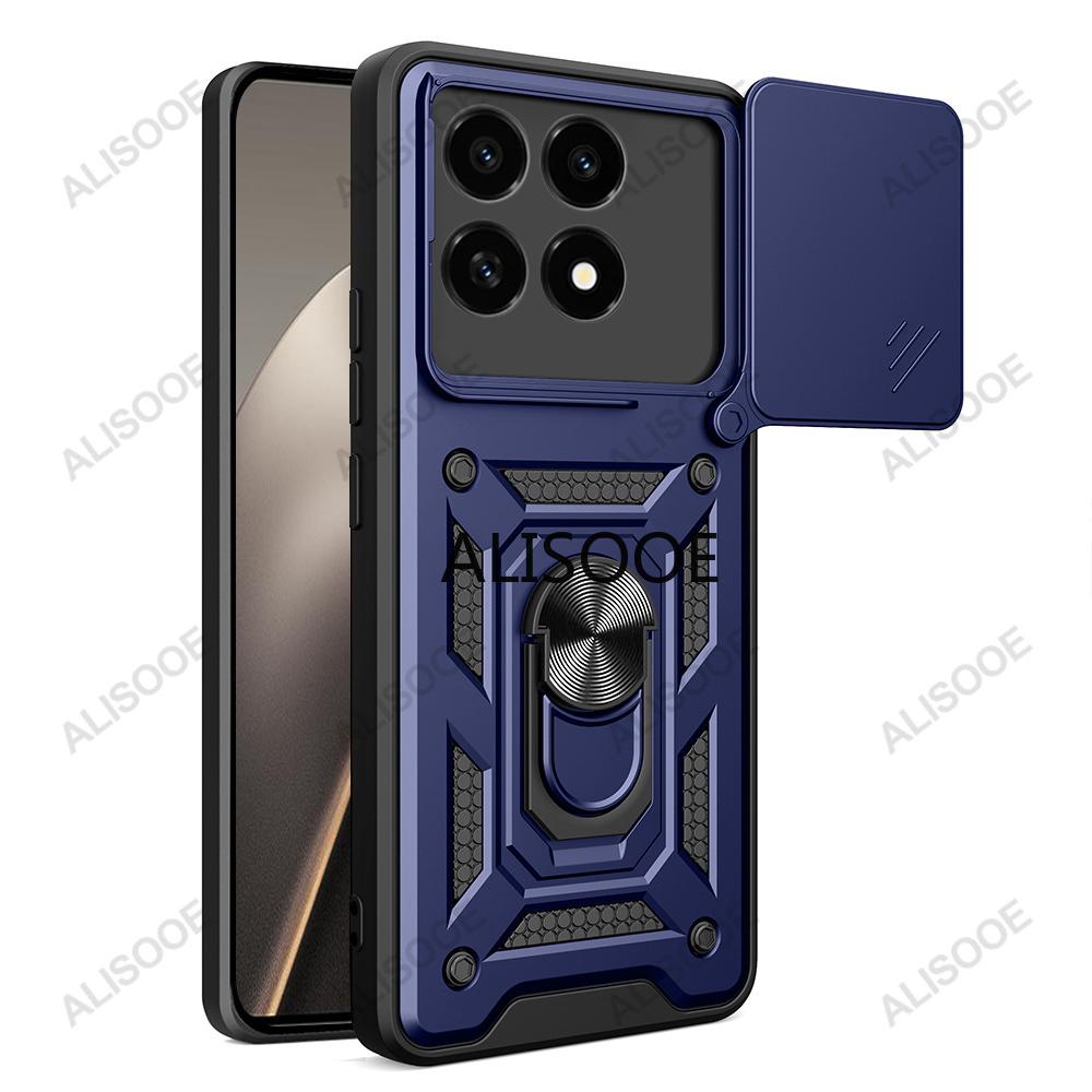 Armor Funda for Xiaomi 15T Case for Xiaomi Mi 15T Pro Cover Slide Camera Ring Holder Kickstand Shockproof Phone Capa