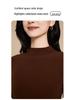 Women's Velvet Semi-High Neck Slim Fit Long Sleeve Thermal Top for Autumn/Winter