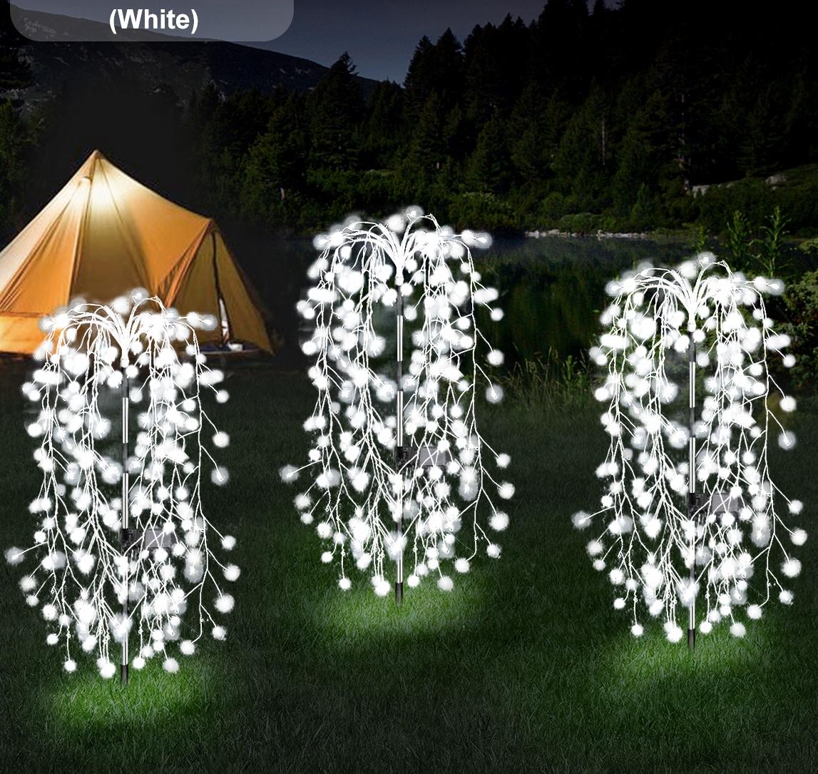 

Садові ліхтарі на сонячних батареях Зовнішні водонепроникні ліхтарі з мідного дроту, патіо Доріжка на тротуарі Декоративні ліхтарі 120LED білий