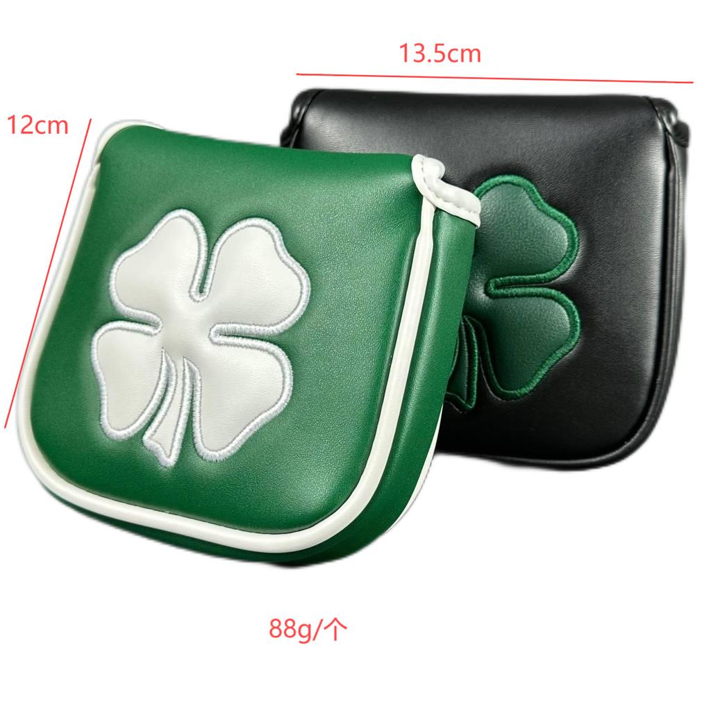 Golf Putter Cover Großes Kleeblatt Gerade Quadratisch, Magnetverschluss Golfzubehör 2026