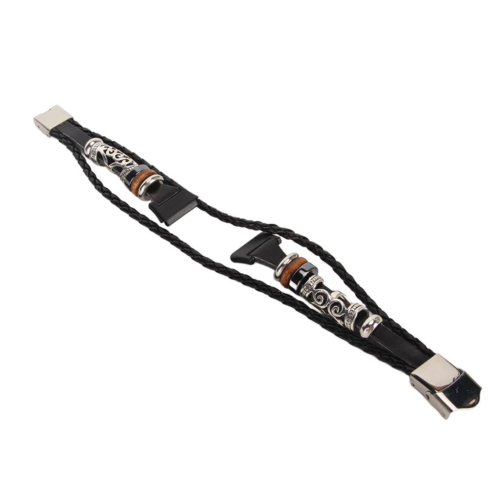 Smartwatch Strap Retro Stylish Comfortable Leather Sturdy Stainless Steel Buckle Replacement Bracelet for Band 7