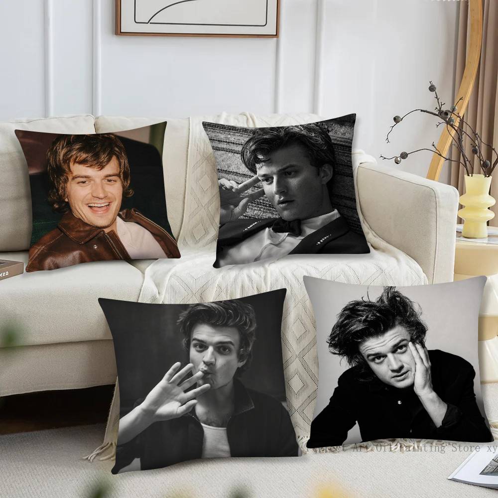 1Pc Actor Joe Cool Keery Pillow Case Fashion Square Pillowcase Bedroom Sofa Room Ins Decoration Leisure