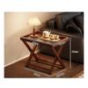 Foldable Folding Square Bamboo Side Table Wooden Tray-Style