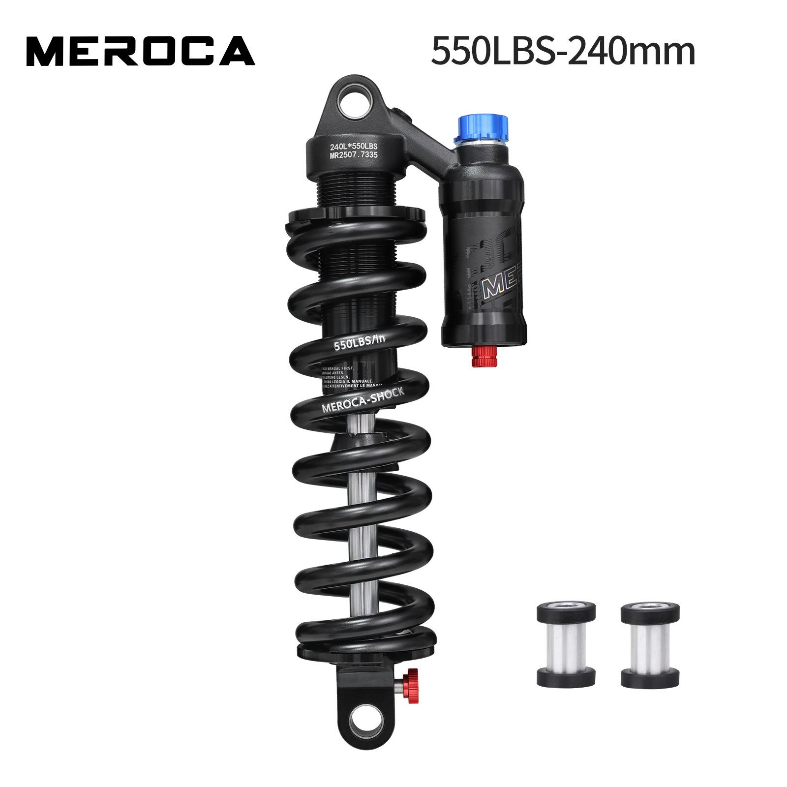 MERO RCT2 Shock Absorber Mountain Bike Rear Suspension Spring Shock Mtb Downhill DH Rear Shock 190/210/230/240/250/265mm 550lbs 240mm 550lbs