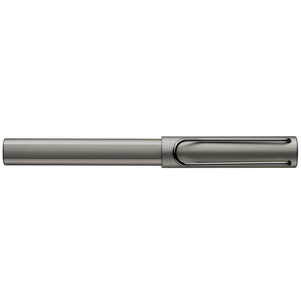 LAMY Lx Ruthenium Roller Ballpoint Pen Elegant Aluminum Bronze Stainless Steel Medium Nib Includes Black Ink Refill M and Case - Body, Finish, Clip,