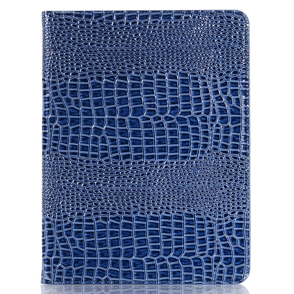 For iPad Pro 11 (2024) Case PU Leather Crocodile Texture Tablet Cover Auto Wake/Sleep