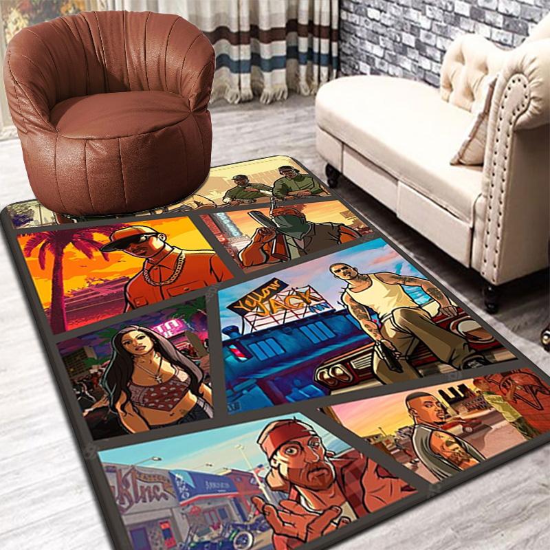 GTA Rug Floor Mat for Living Room or Bedroom Soft and Comfortable Carpet a Gift for Birthday and Holiday.MFF0918545