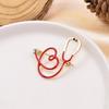 Creative Cartoon Stethoscope Brooch: Medical Staff Heart & Red Cross Pin