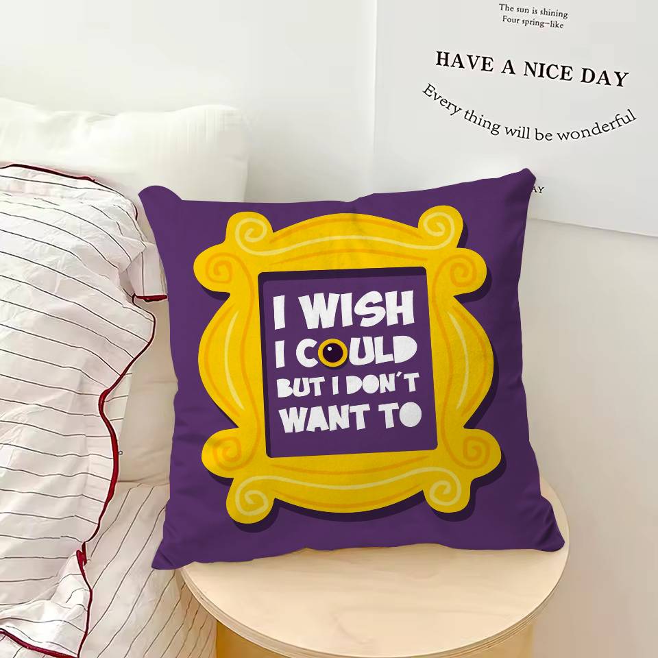 Classic F-Friends Tv Show Anime Pillow Case Pattern Printing Pillowcase Living Room Sofa Cushion Cover Bedroom Room Decor