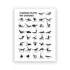 Pilates Trainingsplan Poster Leinwanddrucke Yogaraum Wanddeko , Pilates Geschenk Bodybuilding Guide Fitnessstudio Gemälde Bild