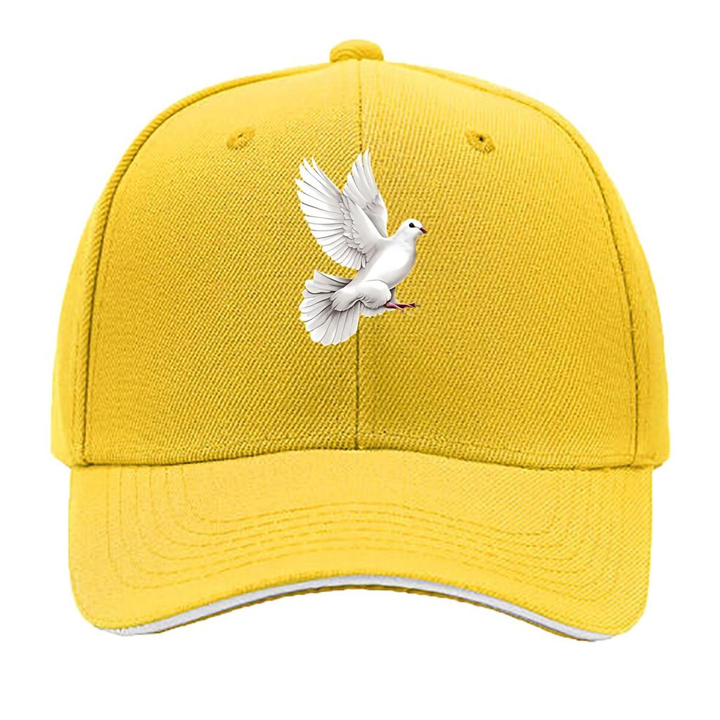White Flying Dove Resin Home Decor Statue Hip Hop Hat Fashion Outdoor Sports Sandwich Baseball Cap