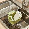 1pc Sink Drain Basket - Duty Hanging Drainer with Overflow Hole, Kitchen Sink Filter, Plastic Sink Strainer for Dishwashing, Prevents Clogs