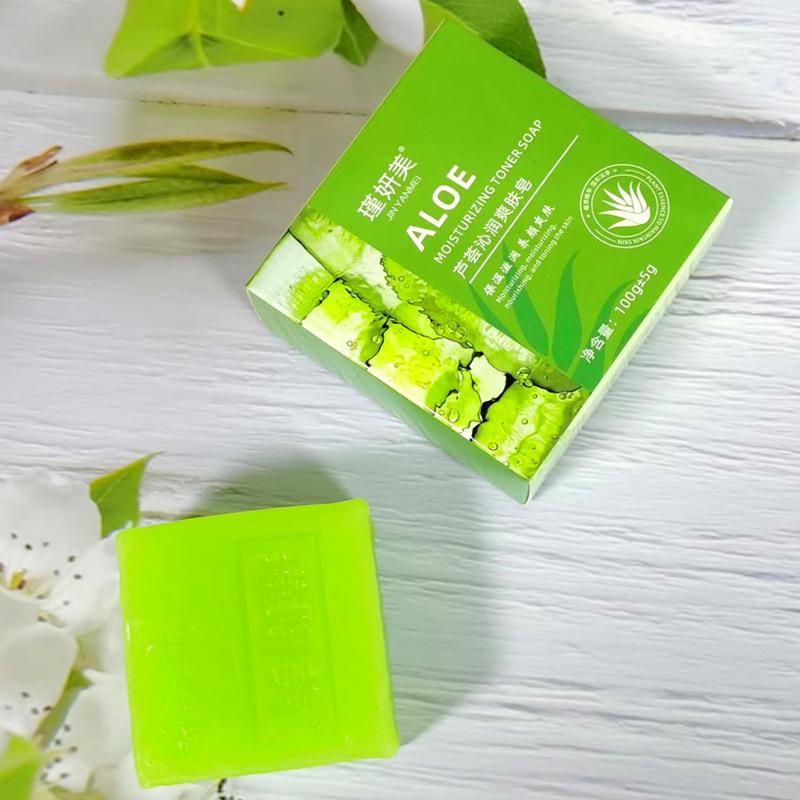 Jinyanmei Aloe Hydrating & Oil-Control Handmade Soap - Cleansing, Anti-Mite, Moisturizing Face Wash