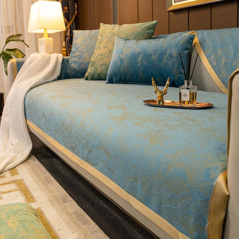 

Подушка для дивана в стиле легкой роскоши, простой дизайн, универсальная ткань для всех сезонов, нескользящая, современная, однотонная, чехол-полотенце класса люкс, подушка для сиденья 70*70cm