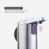 Silver Automatic Liquid Soap Dispenser Hands-Free 250ml Adjustable Stainless Steel Sensor Soap Dispenser Pump Touchless