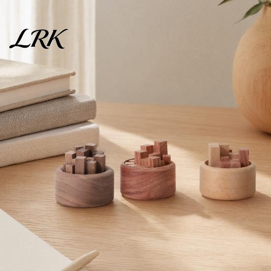 Desktop Wood Diffuser Ornament Wooden Essential Oil Diffuser, Beech Aromatherapy Natural Scent Logs Small Round for Home Offices Cars Yoga Rooms