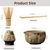 Japanese Matcha Set Flint red Matcha Making Set Whisk Teaspoon Ceramic Bowl Tranditional Tea Sets Matcha Bowl Tea Tools Gifts