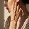 Vintage Hand Chain Bracelet Water Drop Shape Finger Connect Bracelet  for Women