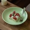 Cream Plate Household Solid Color Plate Premium Tableware Deep Plate Restaurant Plate Western Pasta Plate Dessert Plate