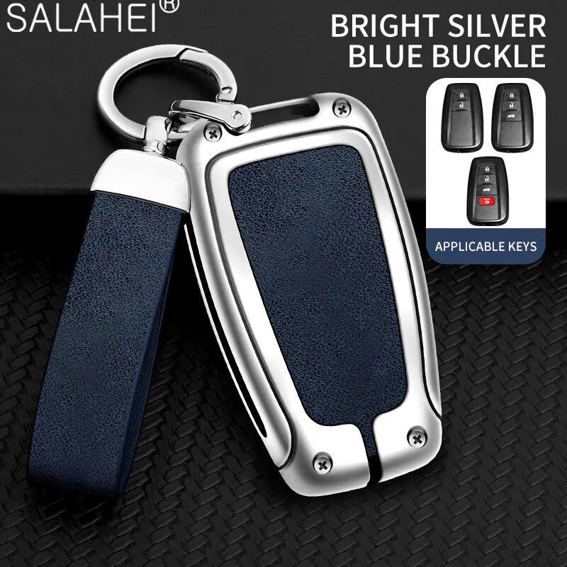 Geanta de acoperire pentru chei de mașină din aliaj de zinc pentru Toyota C-HR CHR Prius RAV 4 Camry Corolla 2017 2018 2020 2021 Accesorii pentru breloc