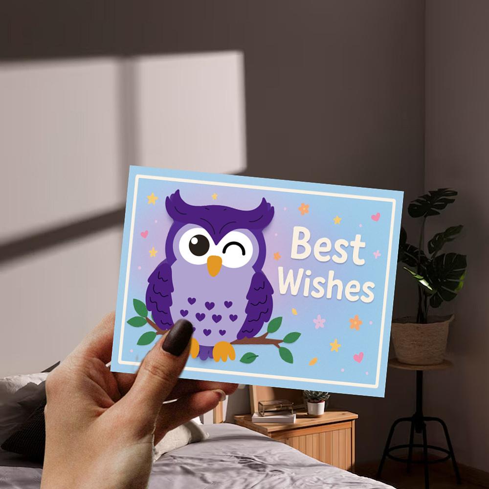 2Pcs 2 Styles Animal Theme Carbon Steel Cutting Dies Stencils for DIY Scrapbooking Photo Album Decorative Embossing Paper Card Owl