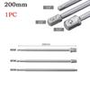 1 Pc Impact Socket Adapter 200/150mm Hex Shank To 1/4 3/8 1/2inch Head Extension Drill Bit Bar For Power Drill Tool Accessories
