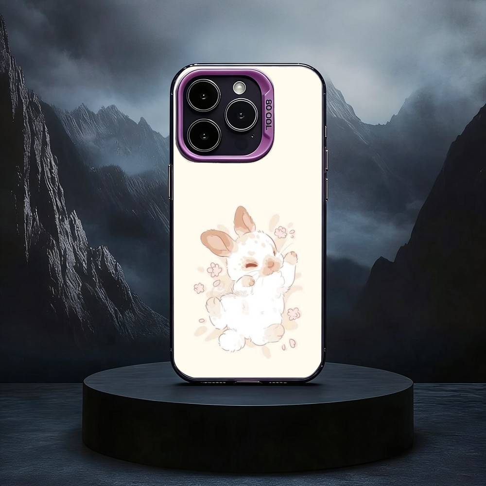 C-Cute R-Rabbit Phone Case For iPhone17,16,15,14,13,12,11 Plus,Pro Max Black Candy silver phone case iPhone13