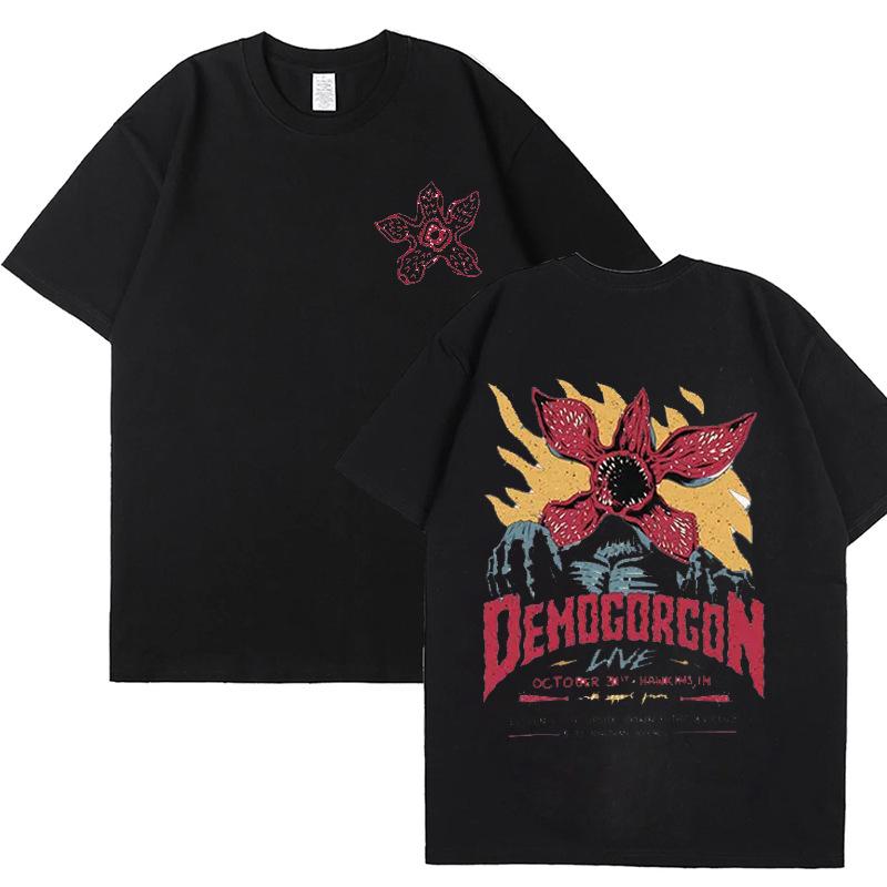 Demogorgon oboustranný potisk volné tričko s krátkým rukávem (Evropská velikost, Modalový materiál)