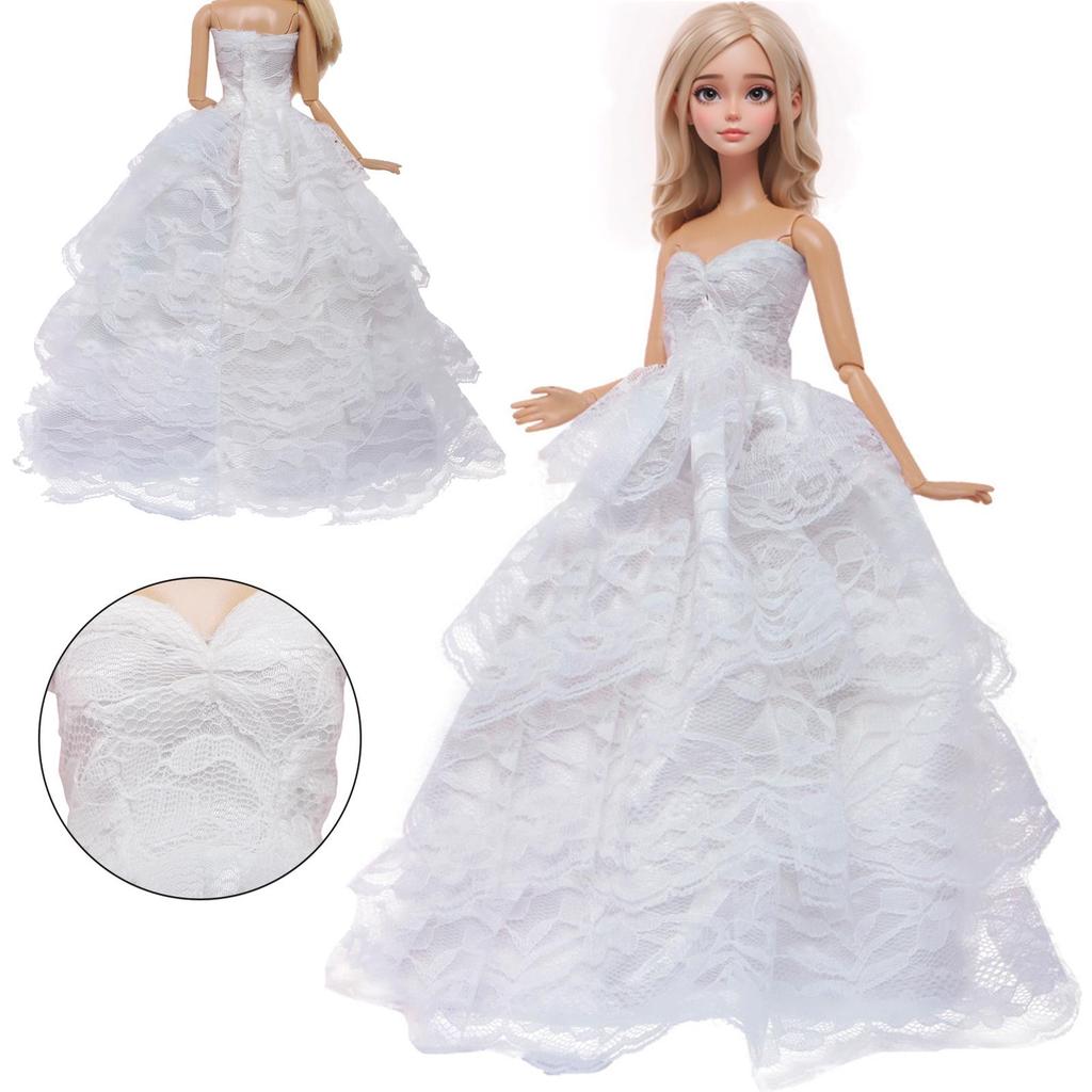 Bunte 11,5'' Mädchenpuppe Ballkleider Partykleider für 30cm 11,8'' Puppenkleidung Hochzeit Braut Outfits (KEINE PUPPEN)