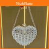 Pochette a Forma di Cuore con Strass Scintillanti e Tracolla a Catena per Eventi Serale