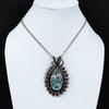 Abalone Shell Gemstone Pure Copper Wire Wrapped Handmade Pendant Jewelry For Gift